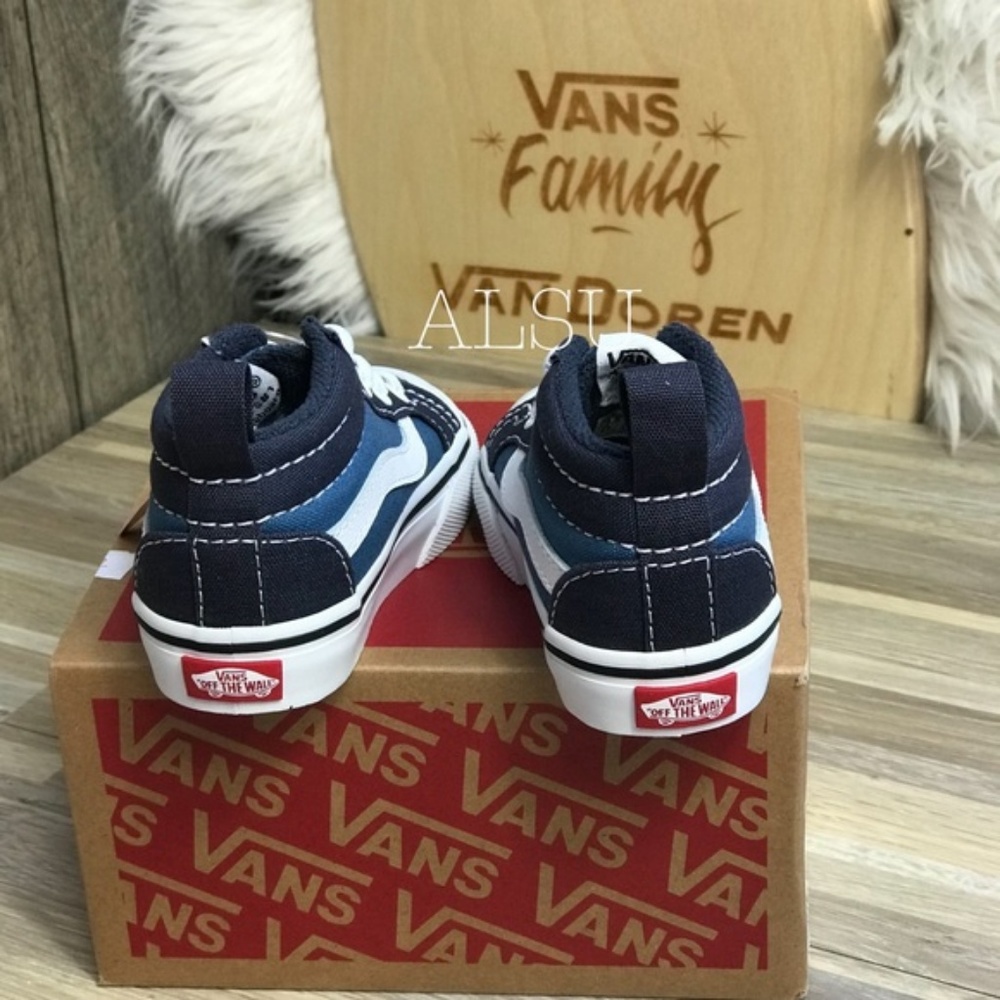 NWT VANS Racer Mid Navy Kid’s AUTHENTIC - Picture 5 of 6